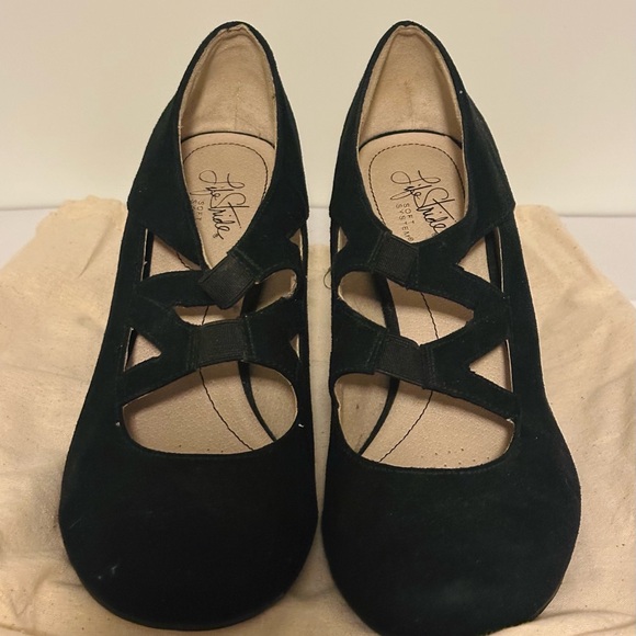 Life Stride Black Strappy Women's Heels - Picture 1 of 4